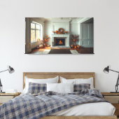 Gemütlicher Kamin Leinwanddruck (Insitu (Schlafzimmer))