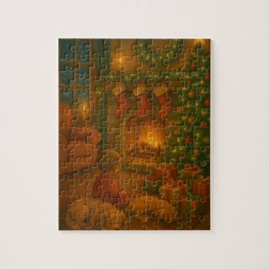 Gemütlicher Kamin & Socken Puzzle (Vertikal)
