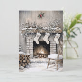 Gemütlicher Kamin Weihnachten (Stehend Vorderseite)