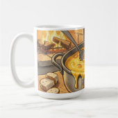 Gemütlicher Käsefondue-Kamin Kaffeetasse (Links)