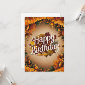 Gemütlicher kleiner Kürbis Herbstfall glücklich Ge Karte (Vorderseite/Rückseite Beispiel)