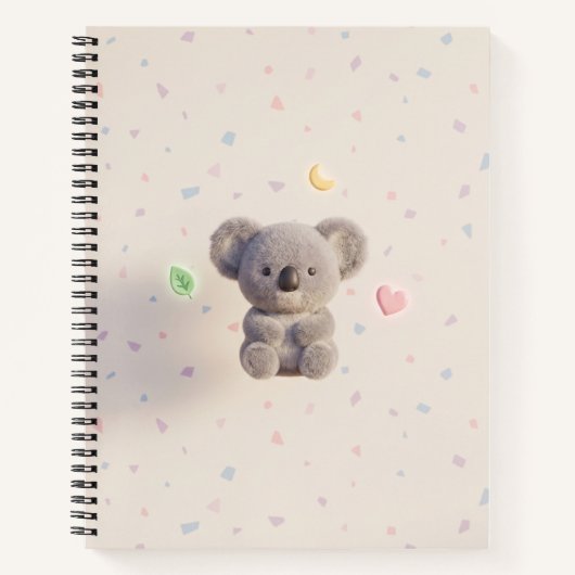 Gemütlicher Koala: Modern Pastell Notizbuch (Vorderseite)