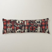 Gemütlicher Komfort - Rot und Schwarz Buffalo Kari Seitenschläferkissen (Rückseite)