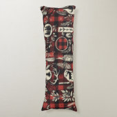 Gemütlicher Komfort - Rot und Schwarz Buffalo Kari Seitenschläferkissen (Vorderseite Vertikal)