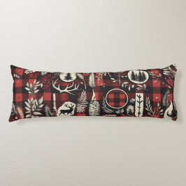 Gemütlicher Komfort - Rot und Schwarz Buffalo Kari Seitenschläferkissen