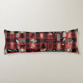 Gemütlicher Komfort - Rot und Schwarz Buffalo Kari Seitenschläferkissen (Rückseite)