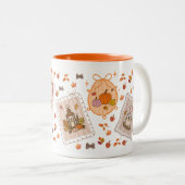 Gemütlicher Kürbiskuchen-Gewürz-Sweater & Blätter Zweifarbige Tasse (VorderseiteRechts)