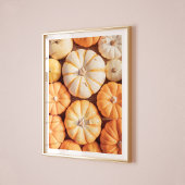 Gemütlicher Kürbiskürbis Foto Bauernhof Kunst Poster