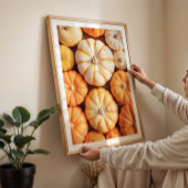 Gemütlicher Kürbiskürbis Foto Bauernhof Kunst Poster