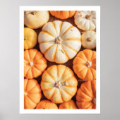 Gemütlicher Kürbiskürbis Foto Bauernhof Kunst Poster (Vorne)