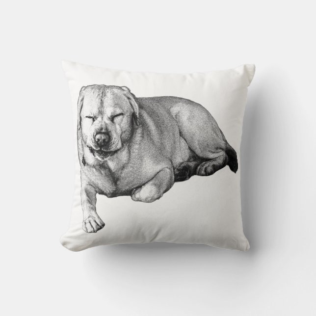 Gemütlicher Labrador für das Sofa Kissen (Vorderseite)