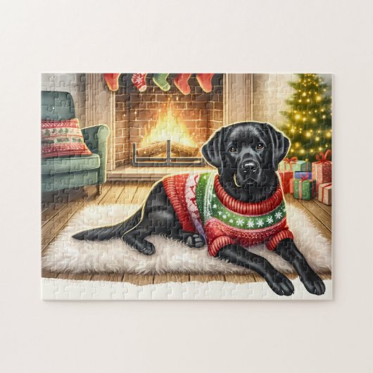 Gemütlicher Labrador Retriever Puppy Dog Puzzle (Horizontal)