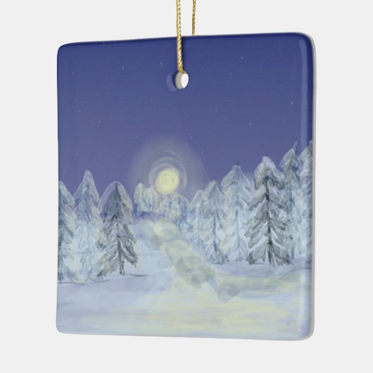 Gemütlicher Landschaftsschmuck Keramikornament (Links)