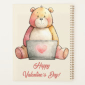 Gemütlicher Laptop-Bär Valentinstag Planer (Rückseite)