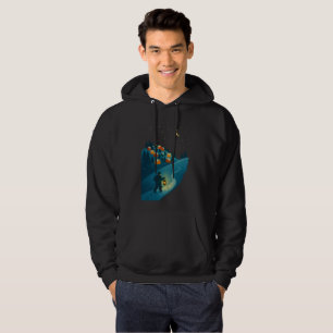 Gemütlicher Laternenweg in einem winterlichen Dorf Hoodie