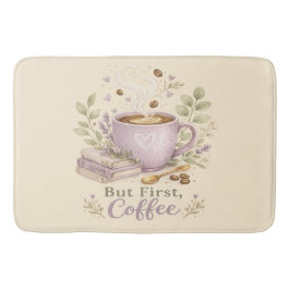 Gemütlicher Lavendel-Wasserfarbe-Kaffee Badematte