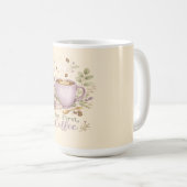 Gemütlicher Lavendel-Wasserfarbe-Kaffee Kaffeetasse (VorderseiteRechts)