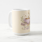 Gemütlicher Lavendel-Wasserfarbe-Kaffee Kaffeetasse (Vorderseite Links)
