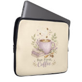 Gemütlicher Lavendel-Wasserfarbe-Kaffee Laptopschutzhülle (Vorne Rechts)