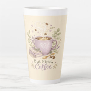 Gemütlicher Lavendel-Wasserfarbe-Kaffee Milchtasse