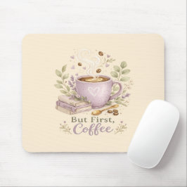 Gemütlicher Lavendel-Wasserfarbe-Kaffee Mousepad