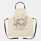 Gemütlicher Lavendel-Wasserfarbe-Kaffee Schürze (Vorderseite)