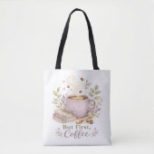 Gemütlicher Lavendel-Wasserfarbe-Kaffee Tasche (Vorderseite)