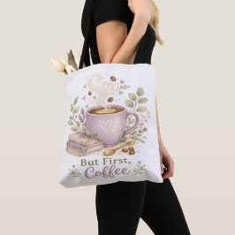 Gemütlicher Lavendel-Wasserfarbe-Kaffee Tasche