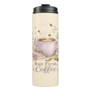 Gemütlicher Lavendel-Wasserfarbe-Kaffee Thermosbecher