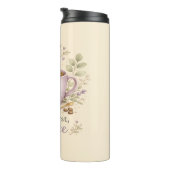 Gemütlicher Lavendel-Wasserfarbe-Kaffee Thermosbecher (Nach rechts gedreht)