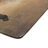 Gemütlicher Leinwand Schneidebrett (Ecke)