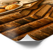 Gemütlicher Lesedrache Poster (Ecke)