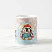 Gemütlicher Lesepinguin Winter-Kaffee-Tasse Kaffeetasse (Mittel)
