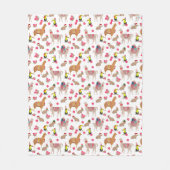 Gemütlicher Llama Alpaca Capybara HandIllustriert Fleecedecke (Vorderseite)