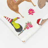 Gemütlicher Llama Alpaca Capybara HandIllustriert Fleecedecke (Ecke)