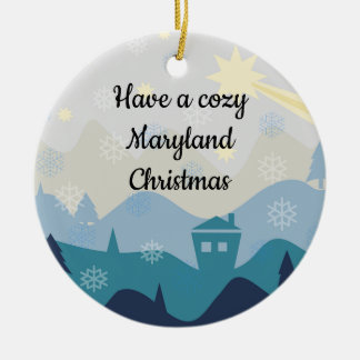 Gemütlicher Maryland Weihnachtswunsch Ornament