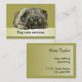 Gemütlicher Mops Visitenkarte (Vorne/Hinten)