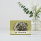 Gemütlicher Mops Visitenkarte (Stehend Vorderseite)