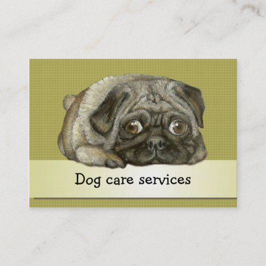 Gemütlicher Mops Visitenkarte (Vorderseite)