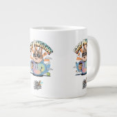 Gemütlicher Morgencafe-Becher Jumbo-Tasse (Vorderseite Rechts)