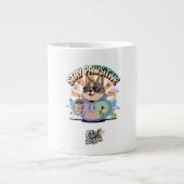 Gemütlicher Morgencafe-Becher Jumbo-Tasse (Vorderseite)