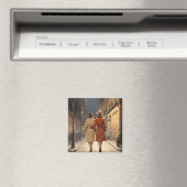 Gemütlicher Nachtspaziergang für ein Lesbisches Pa Magnet (In Situ (Geschirrspüler))