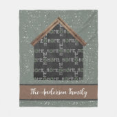 Gemütlicher Name der rustikalen Zuhause Fleecedecke (Vorderseite)