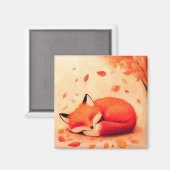 Gemütlicher Niederwald Schlaffox Magnet (Vorderseite/Rückseite)
