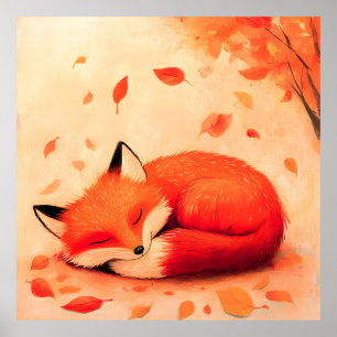 Gemütlicher Niederwald Schlaffox Poster