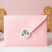 Gemütlicher Niedlicher Halloween-Umschlag Aufklebe Runder Aufkleber