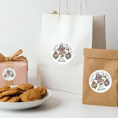 Gemütlicher Niedlicher Halloween-Umschlag Aufklebe Runder Aufkleber