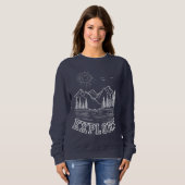 Gemütlicher Outdoor-Abenteuer-Crewneck-Pullover Sweatshirt (Vorne ganz)
