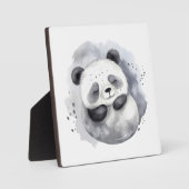 Gemütlicher Panda Fotoplatte (Vorderseite)