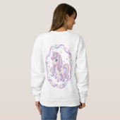 Gemütlicher Pastell-Einhorn-Fliesepullover Sweatshirt (Schwarz voll)